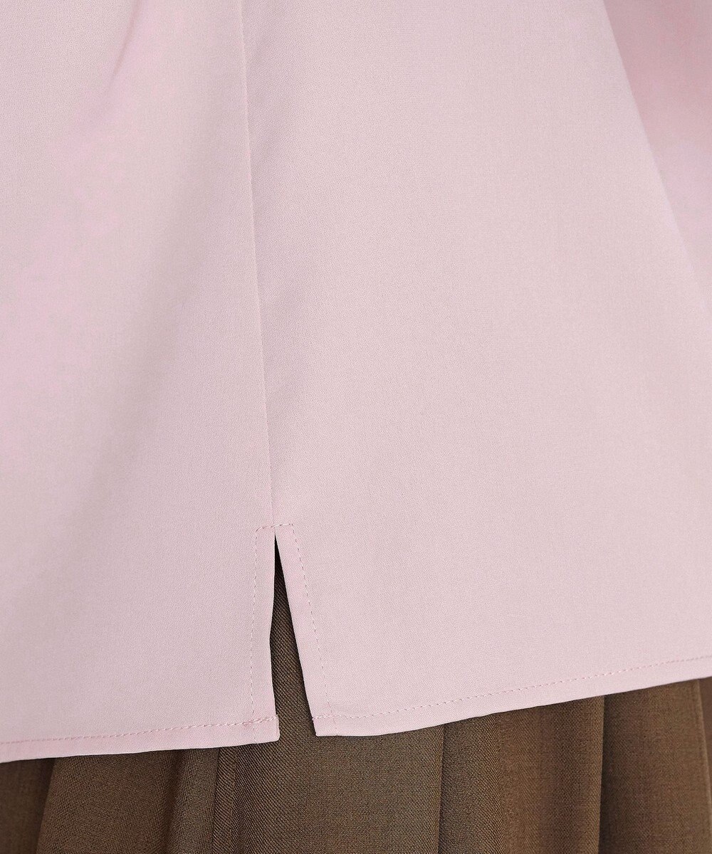 Tiaclasse 【洗える】リボン付きタックフレア袖ブラウス 