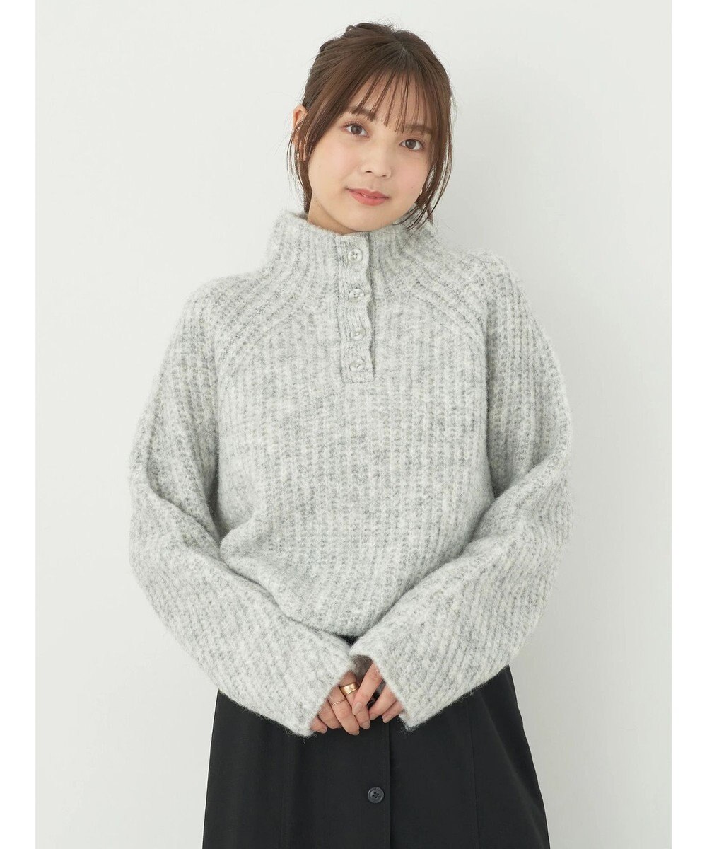 earth music&ecology フワフワＭＩＸハイネックショートニット 