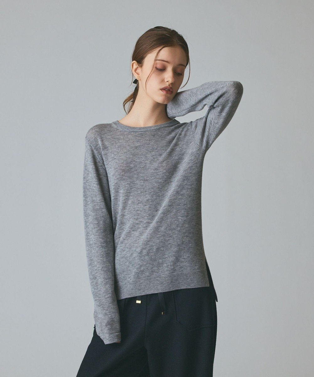 GRACE CONTINENTAL ボウ付ニットトップ 