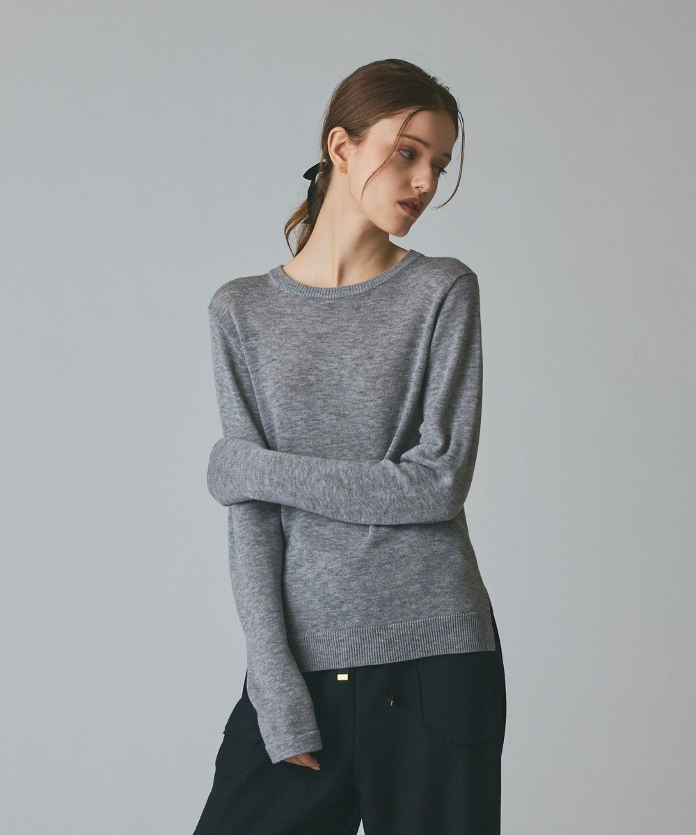 GRACE CONTINENTAL ボウ付ニットトップ 