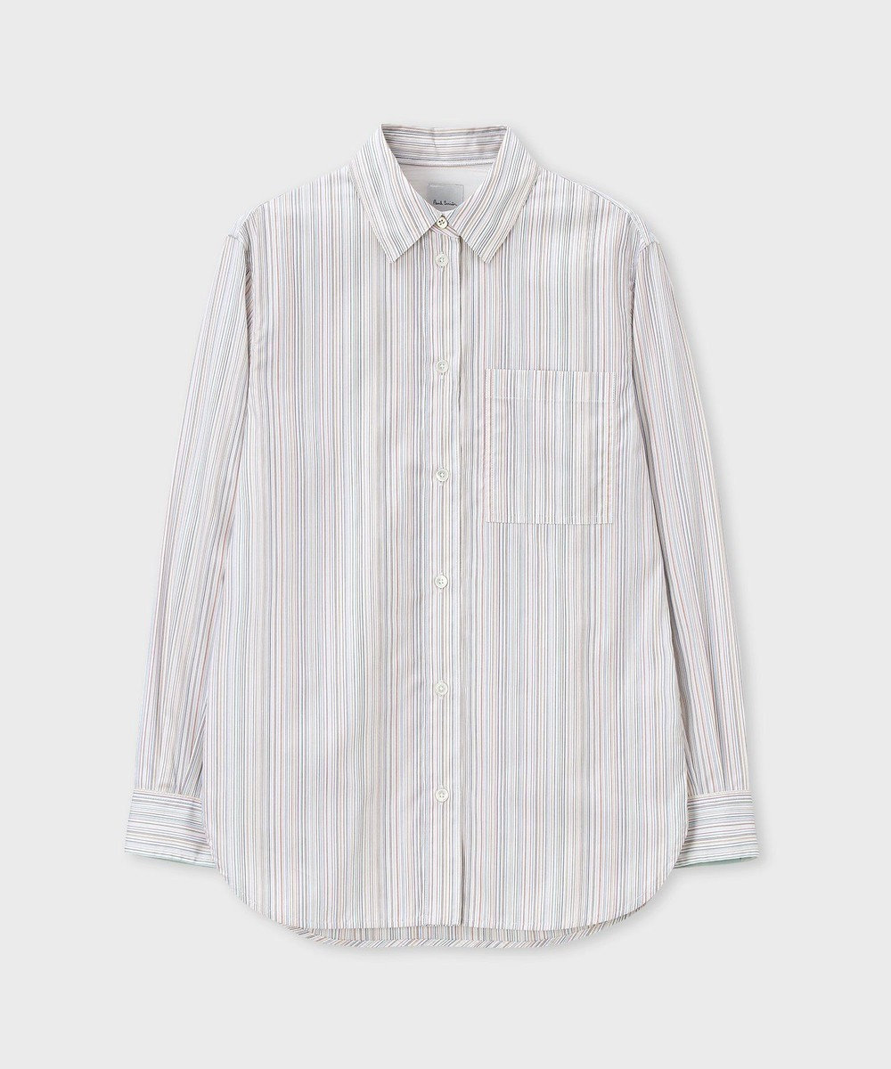 Paul Smith Classic Signature Stripe シャツ オフホワイト