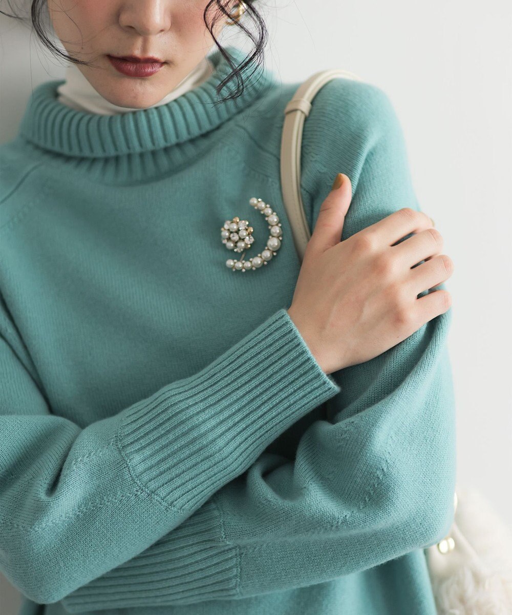 組曲 S ウールカシミヤミックス ロールネックニット 