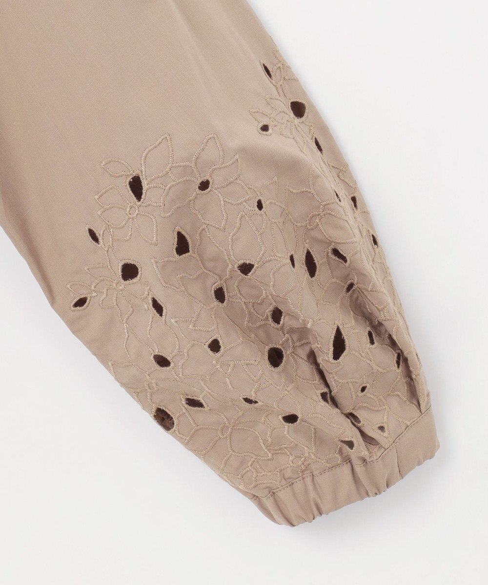 自由区 【洗える】テンセルコットンエンブロイダリー ジャケット 