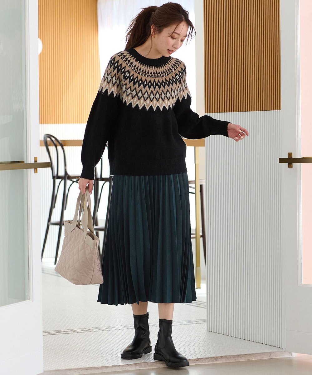 ANY 【洗濯機可能】フェザー求心ニット 