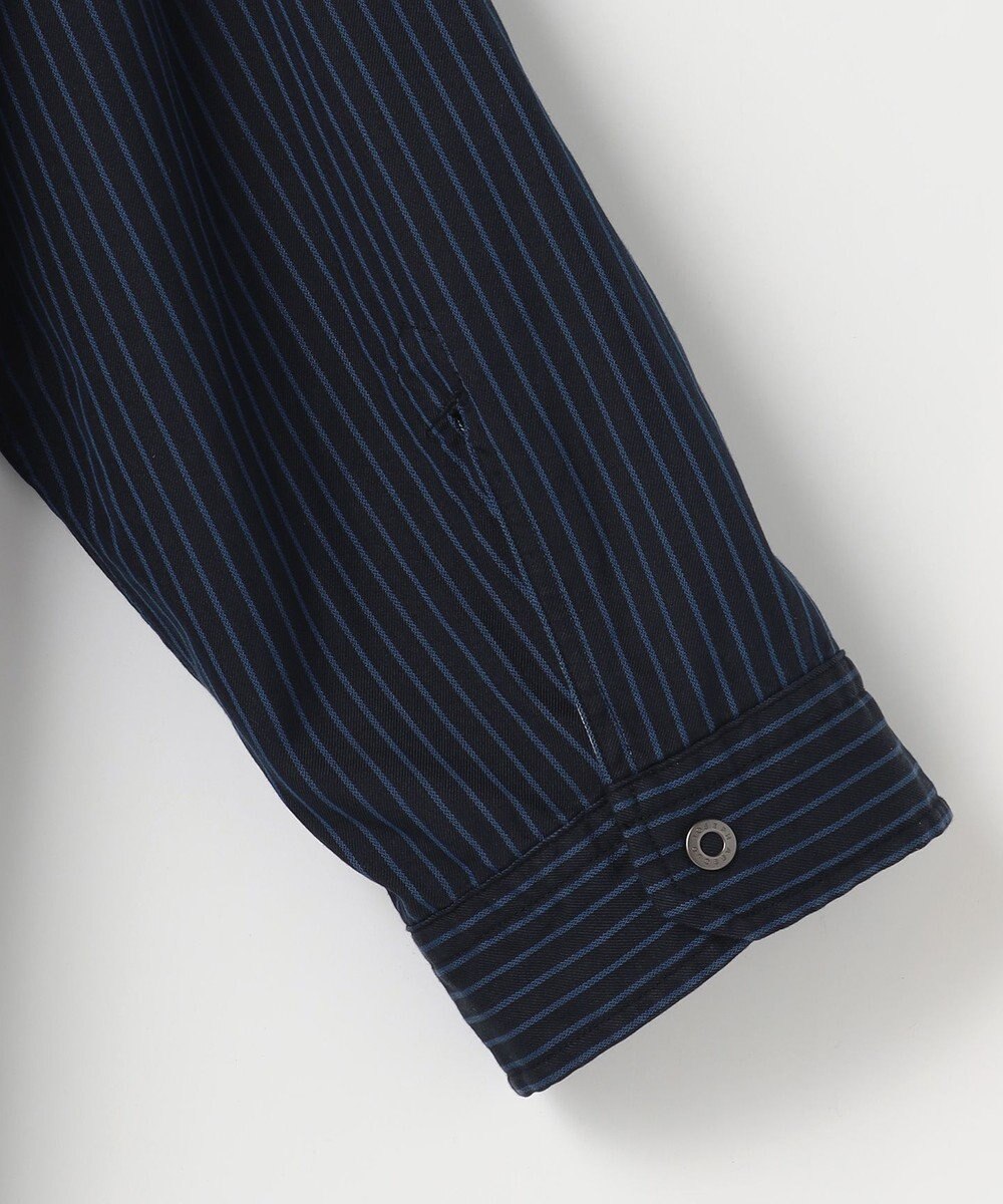 JOSEPH ABBOUD 【2WAY・リバーシブル・七分袖】リバーシブルストライプ シャツ 