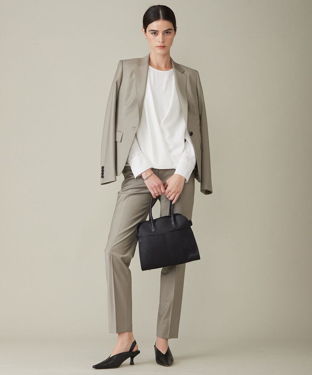 ICB 【洗える】 ストレッチジョーゼット カシュクールブラウス 