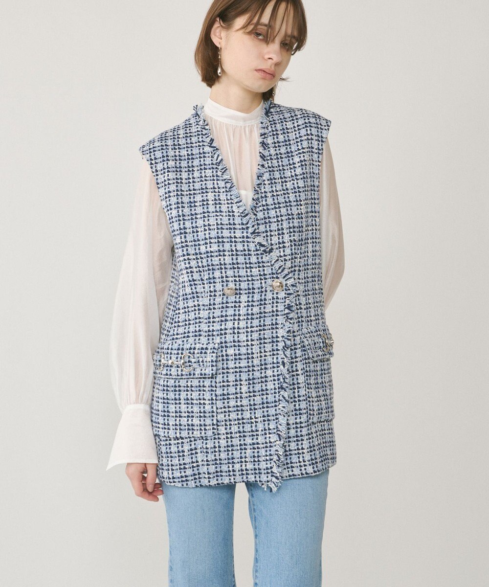 GRACE CONTINENTAL ルーズツイードジレジャケット 