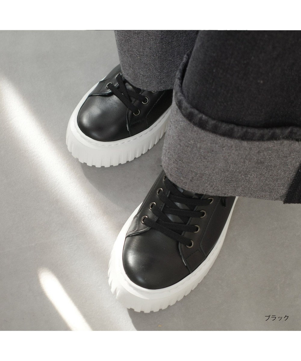 Pointer 日本製 レースアップ厚底スニーカー 