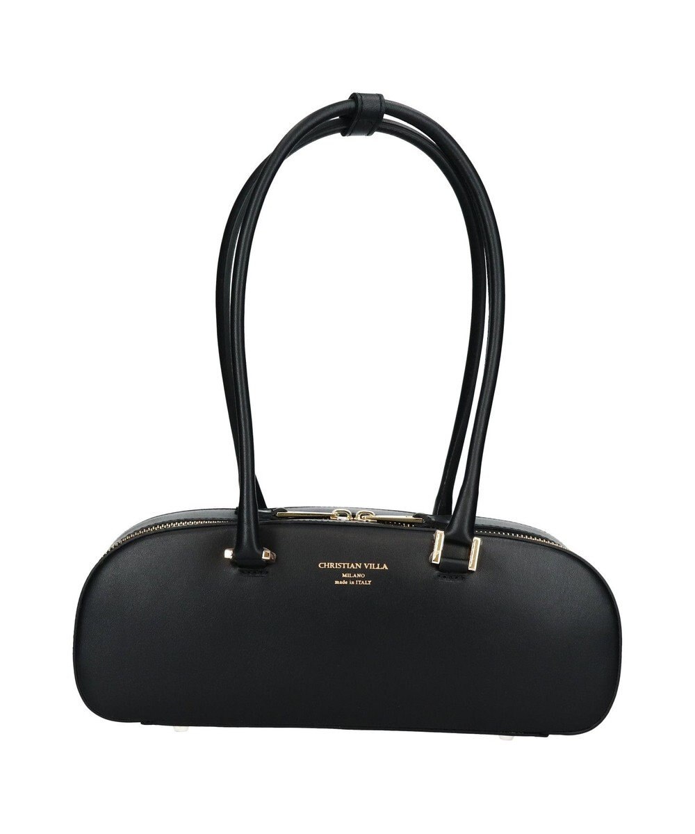 INTER-CHAUSSURES 【CHRISTIAN VILLA】レザーワイドスモールショルダーバッグ 