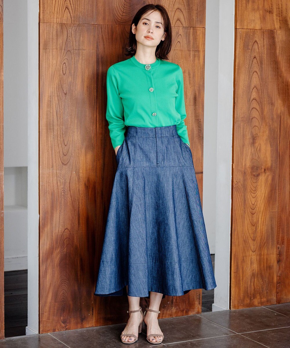 組曲 【組曲×setsuko sagittaire】ストレッチデニムスカート 