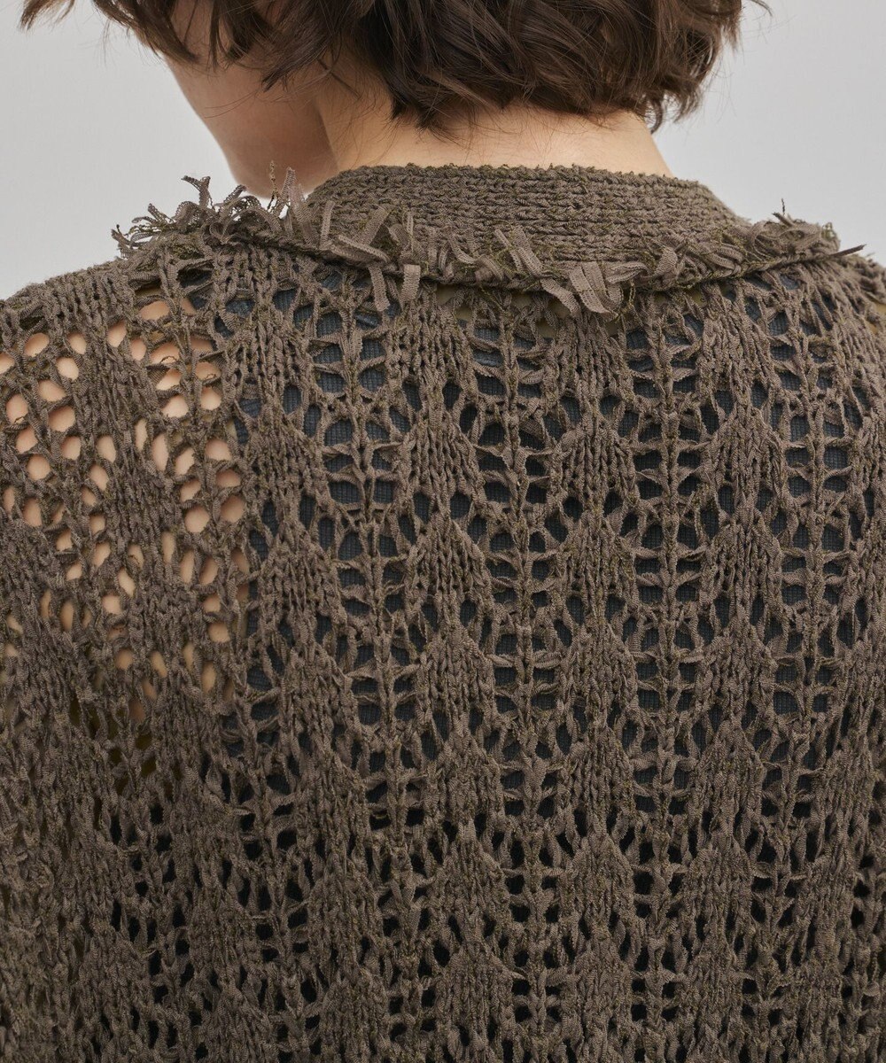 GRACE CONTINENTAL zipミドルニットカーディガン 