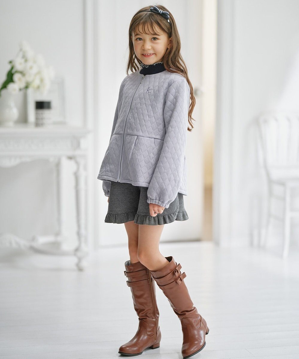 組曲 KIDS 【110-140㎝】ハートキルトジャガード アウター 