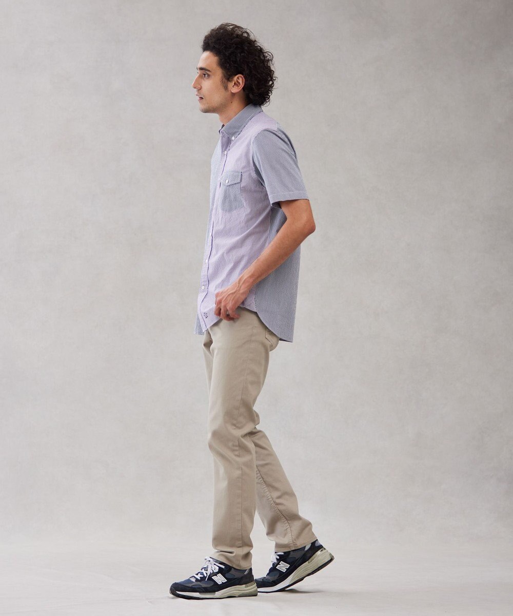 J.PRESS MEN 【クールマックス】クレイジーパターン サッカーシャツ/B.D. 