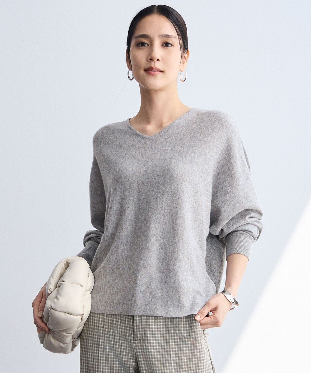 自由区 L 【カタログ掲載】ファインウールカシミヤドルマンシルエット ニット 