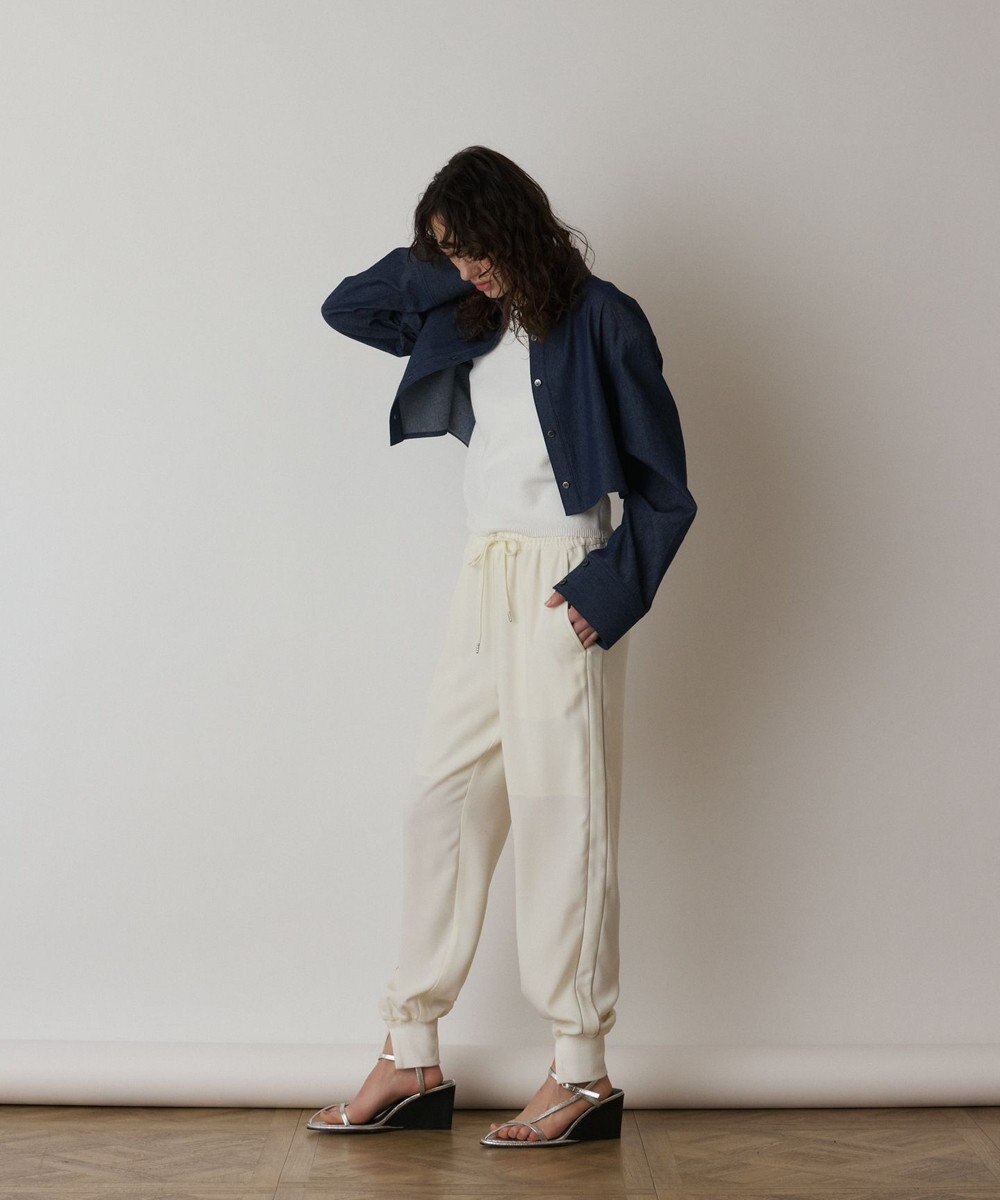 GRACE CONTINENTAL タックスリーブデニムシャツ 