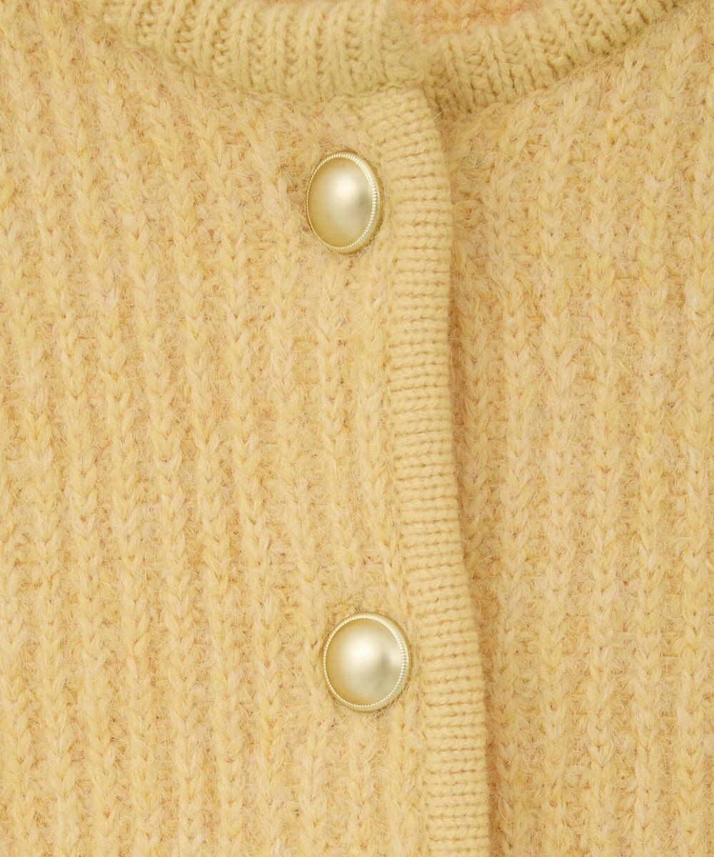 earth music&ecology 【WEB限定】ゴールド釦ショートニットカーディガン 