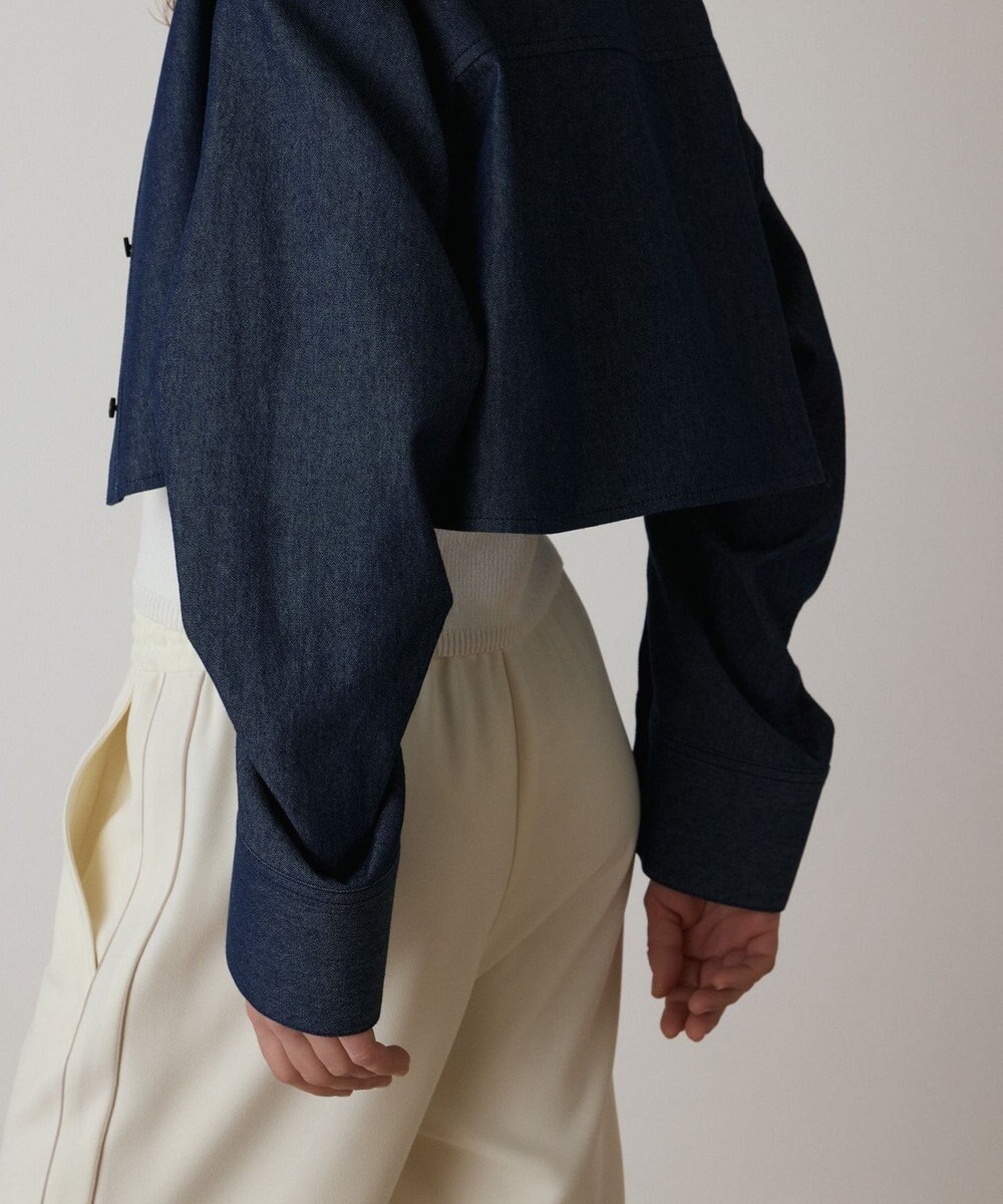 GRACE CONTINENTAL タックスリーブデニムシャツ 