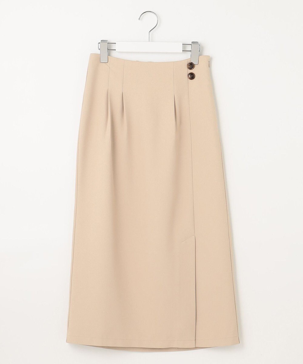 Feroux 【洗える】タックストレート スカート 