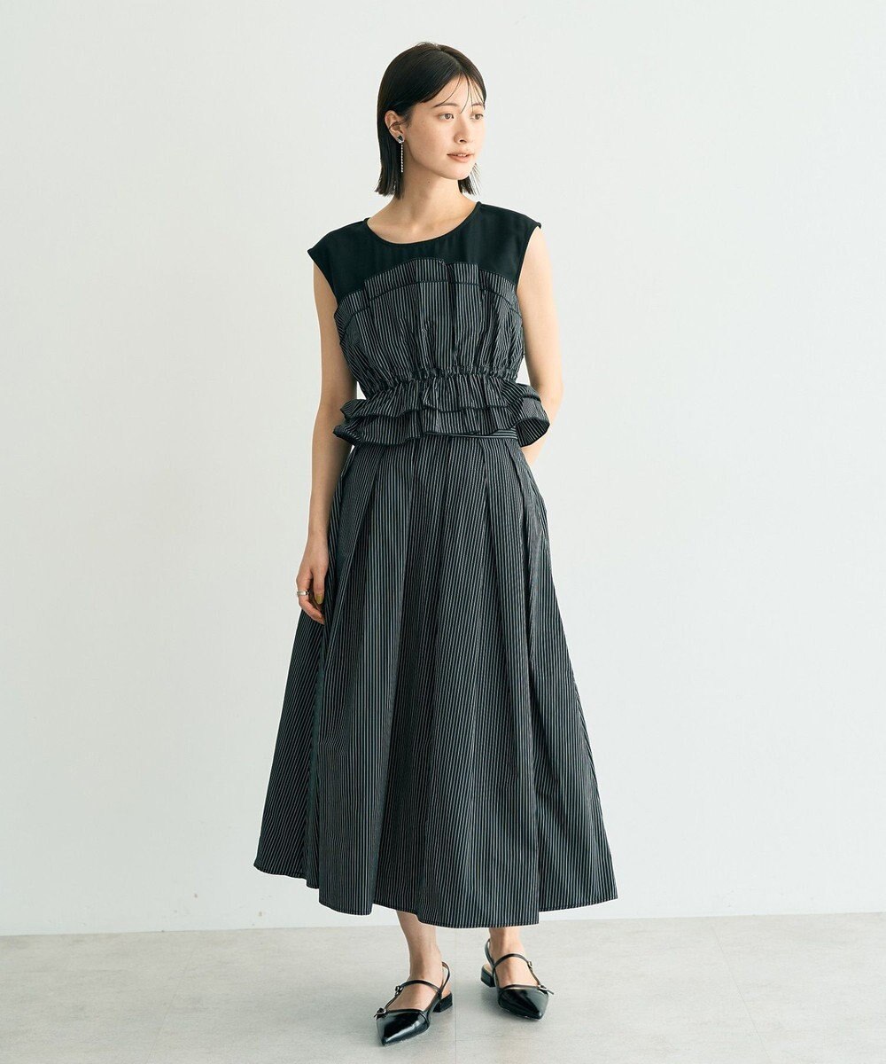 YECCA VECCA タックフレアスカート 