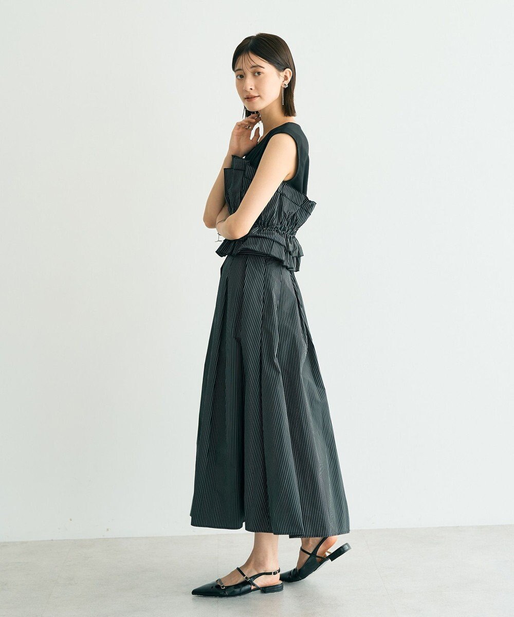 YECCA VECCA タックフレアスカート 