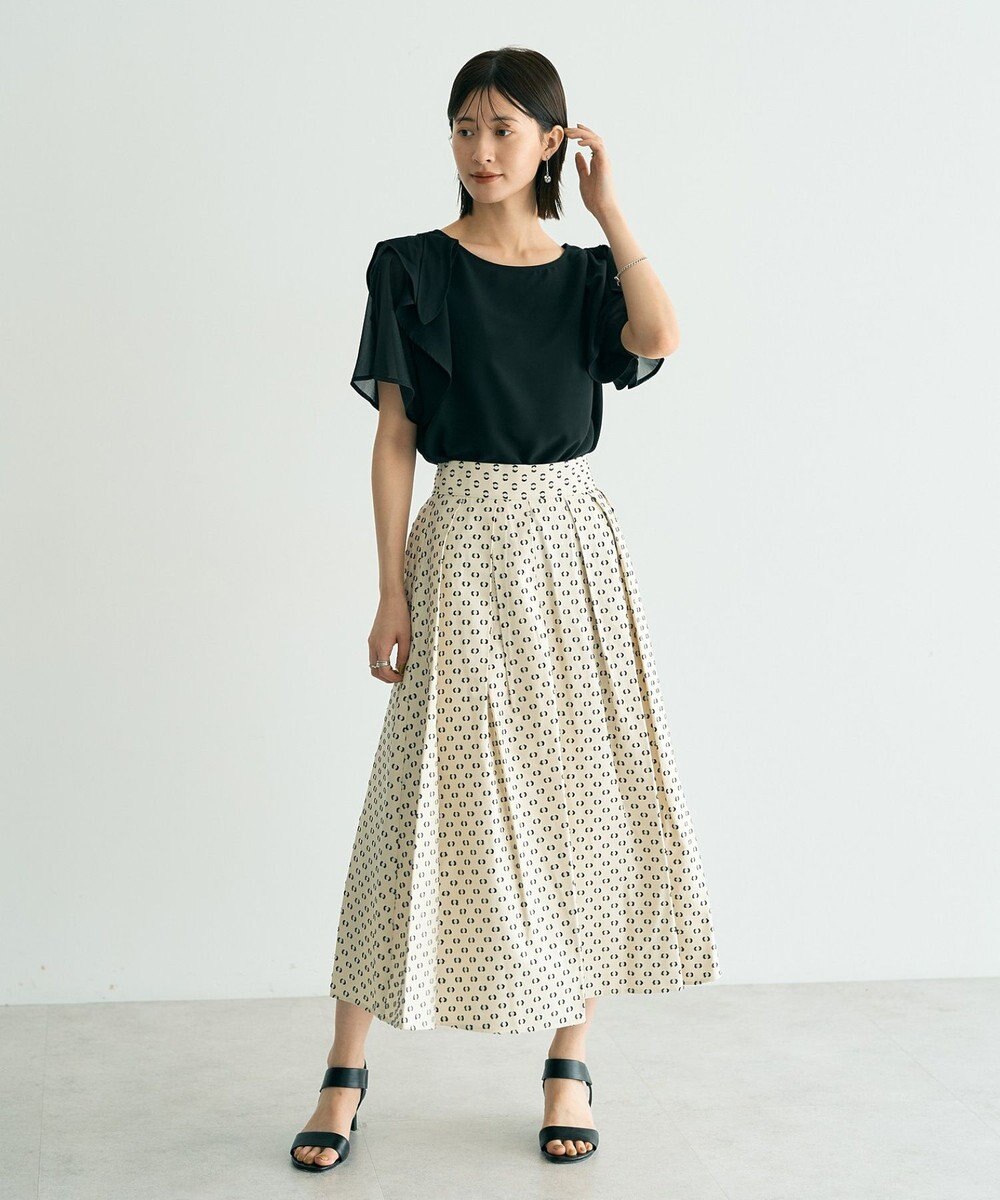 YECCA VECCA タックフレアスカート 