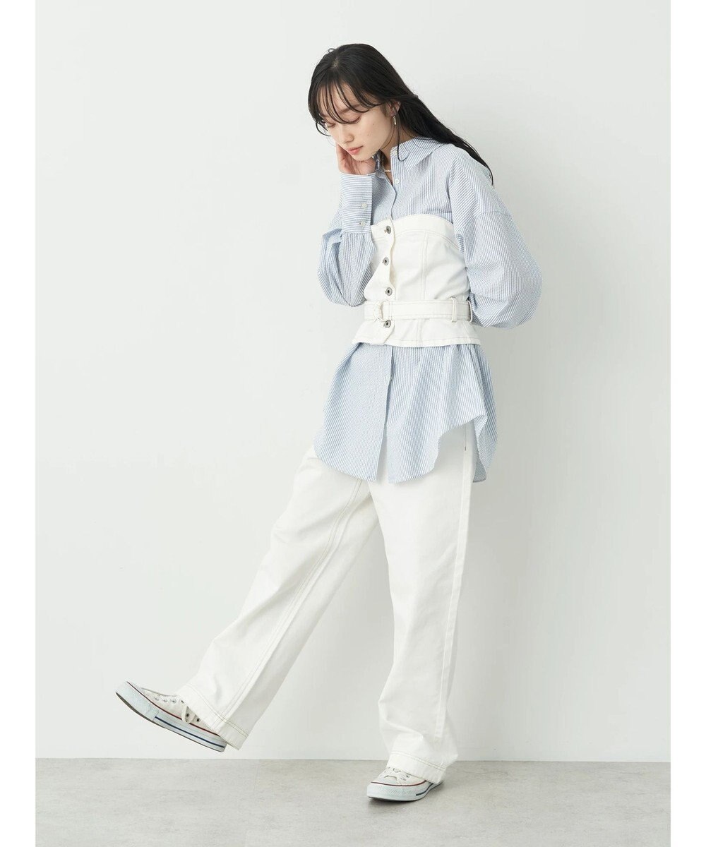 earth music&ecology コットンツイルバギーパンツ 