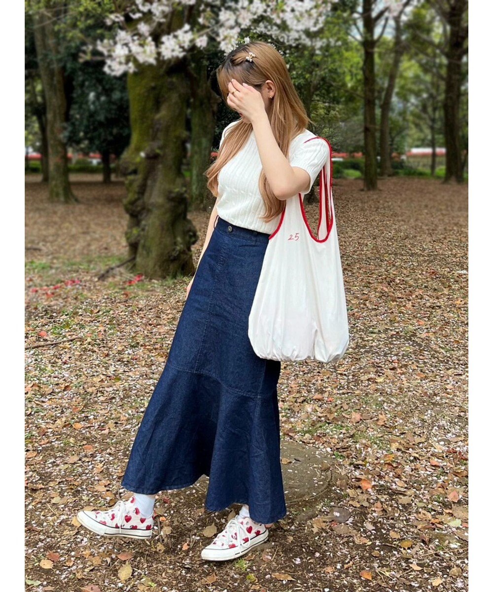 Green Parks ケーブル半袖ニット 