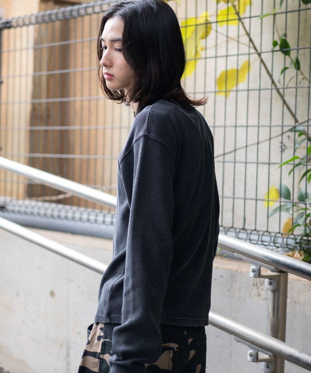 WEGO 【ユニセックス着用ITEM/MLサイズ展開】ワッフルT（LS） 