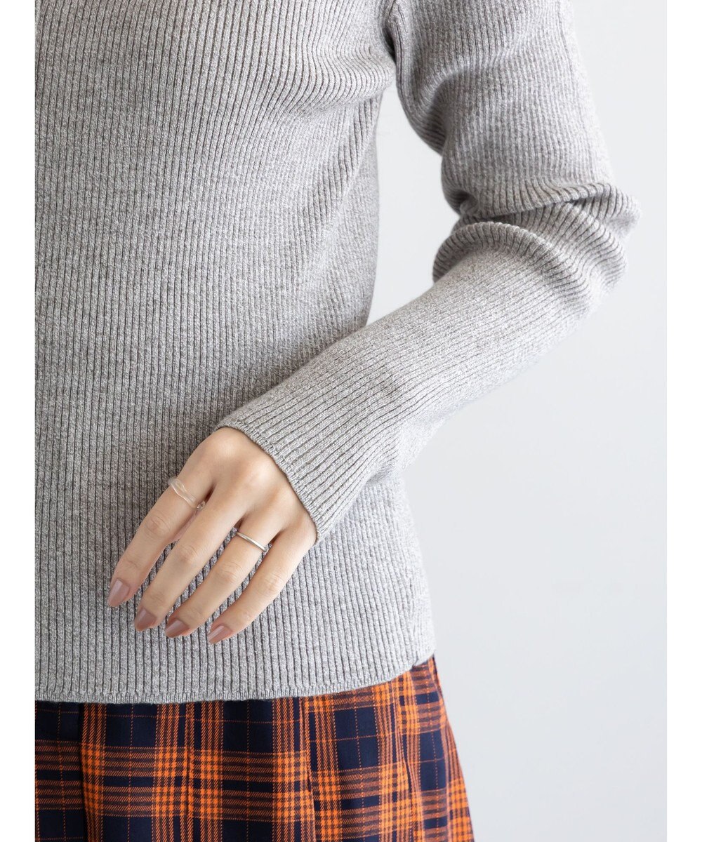 Te chichi ヘンリーネックマーブルニット 