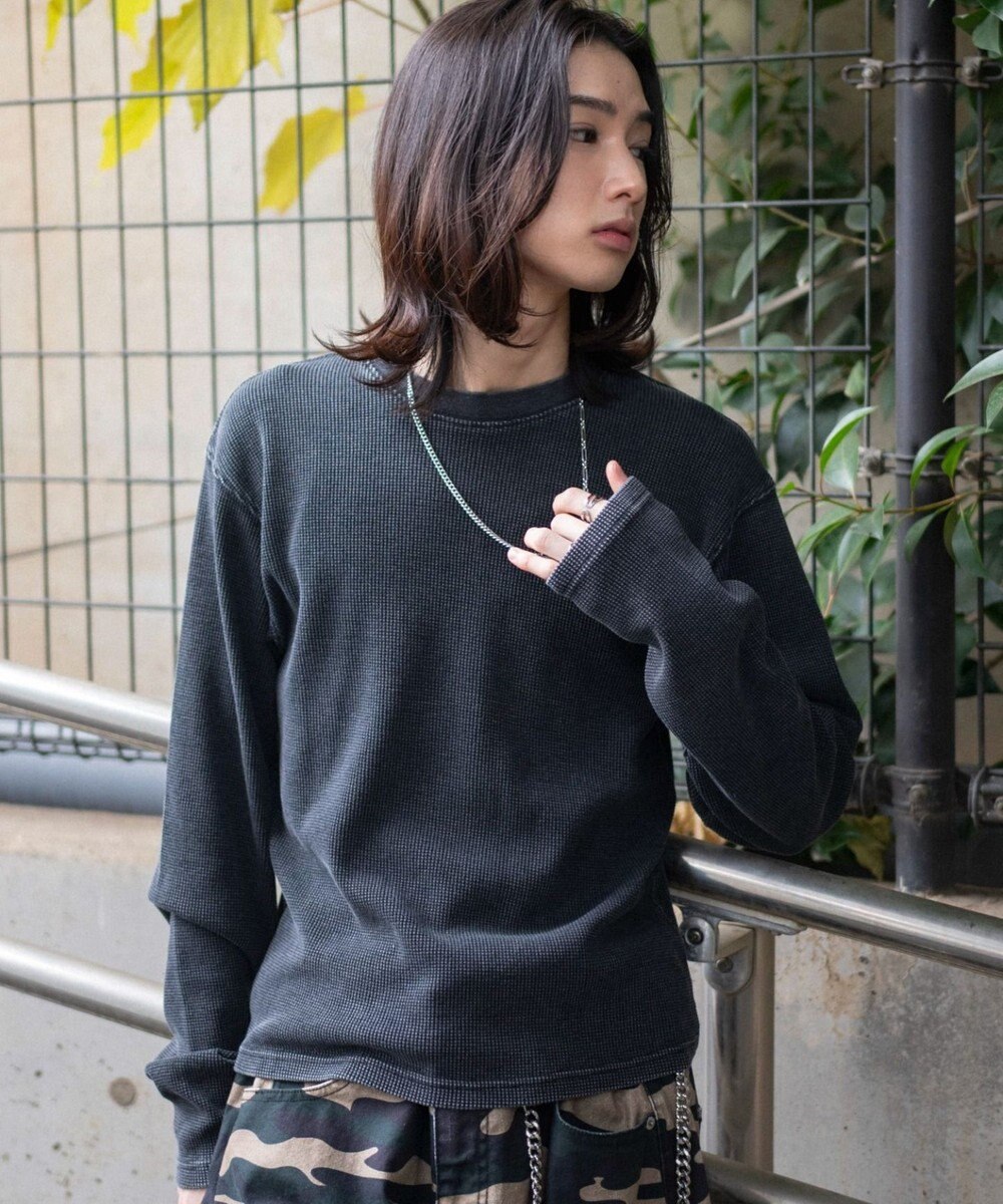 WEGO 【ユニセックス着用ITEM/MLサイズ展開】ワッフルT（LS） 