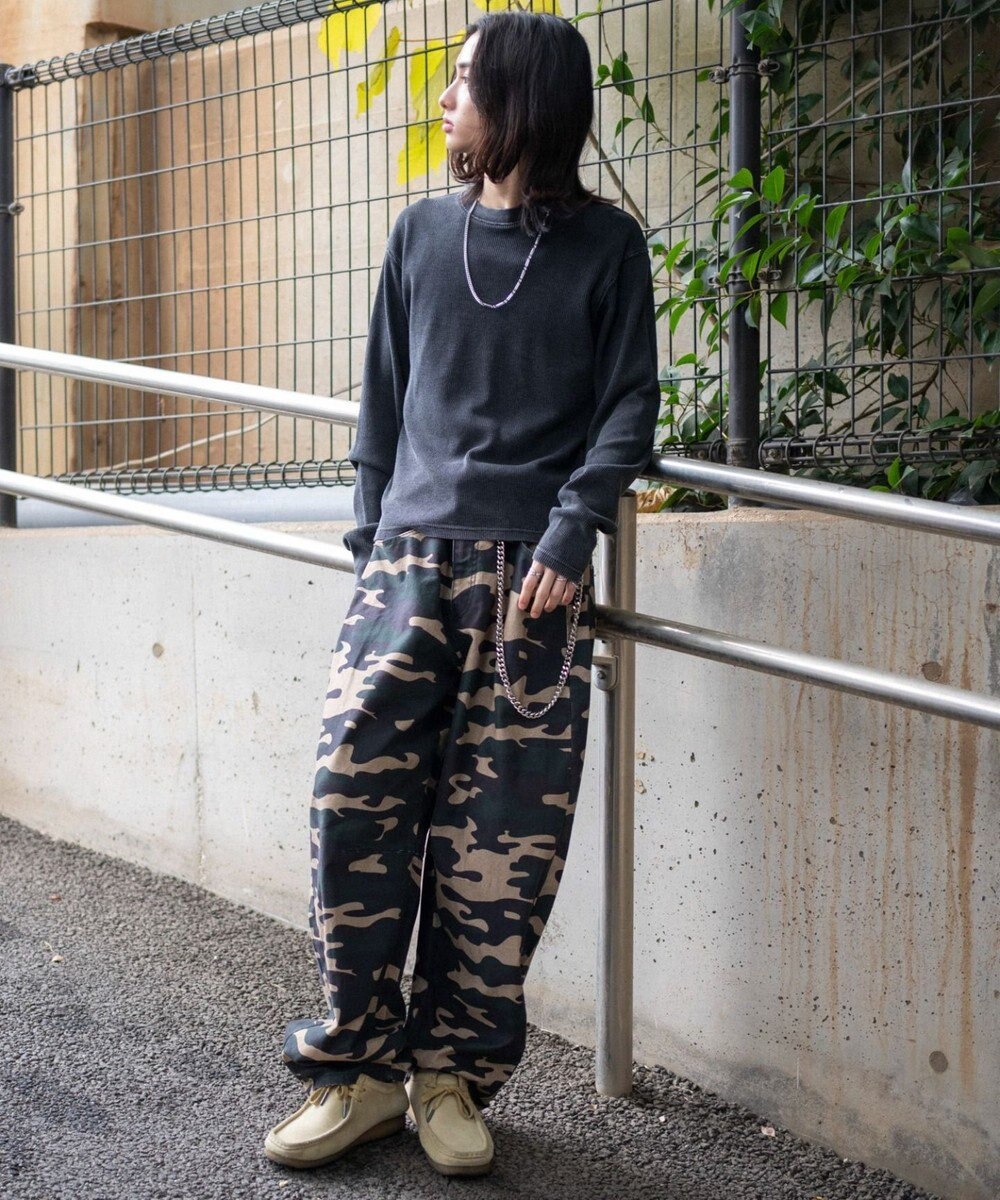 WEGO 【ユニセックス着用ITEM/MLサイズ展開】ワッフルT（LS） 