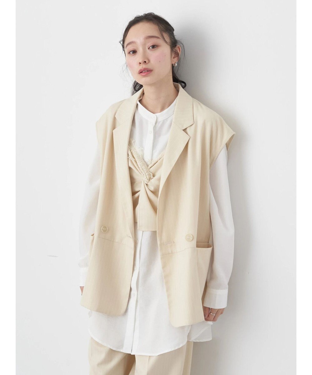 earth music&ecology ピンストライプジレ 