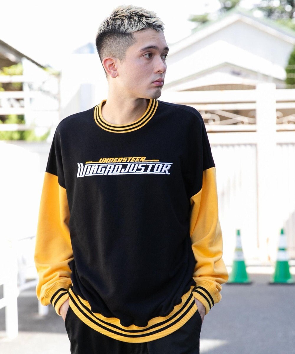 WEGO ヘビーウエイト刺繍バイカラープルオーバー 