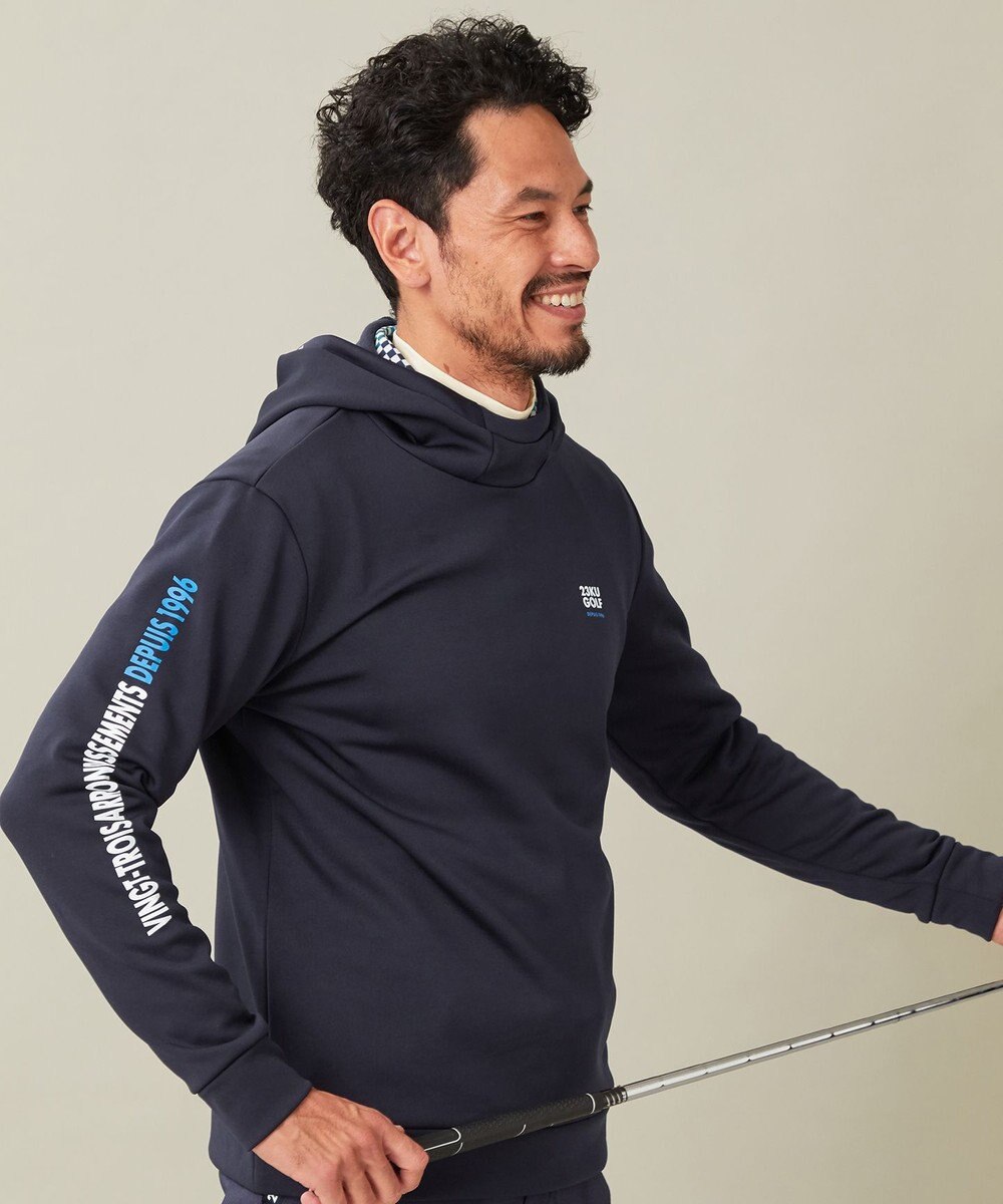 23区GOLF 【MEN】ストレッチ裏フリース フーディー 