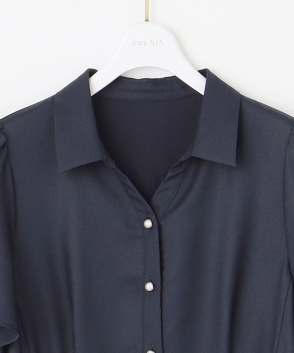 ANY SIS S 【接触冷感・UVカット・速乾】スムージーポリエステル シャツワンピース 