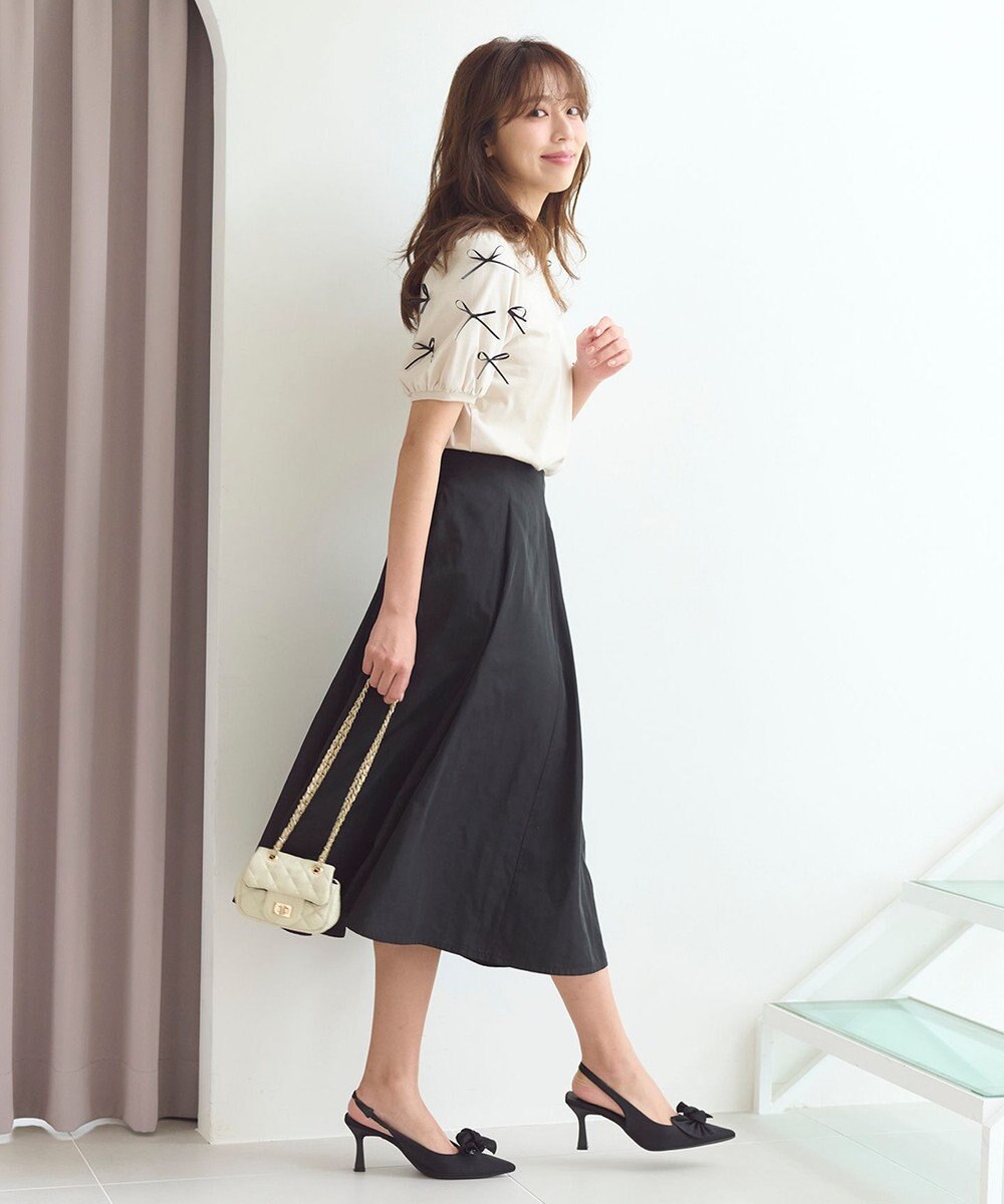 Feroux 【洗える】ランダムリボン カットソー 