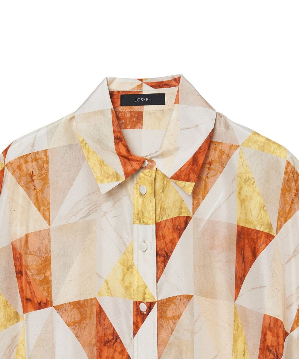 JOSEPH マーブルプリント　シルクシャツ 