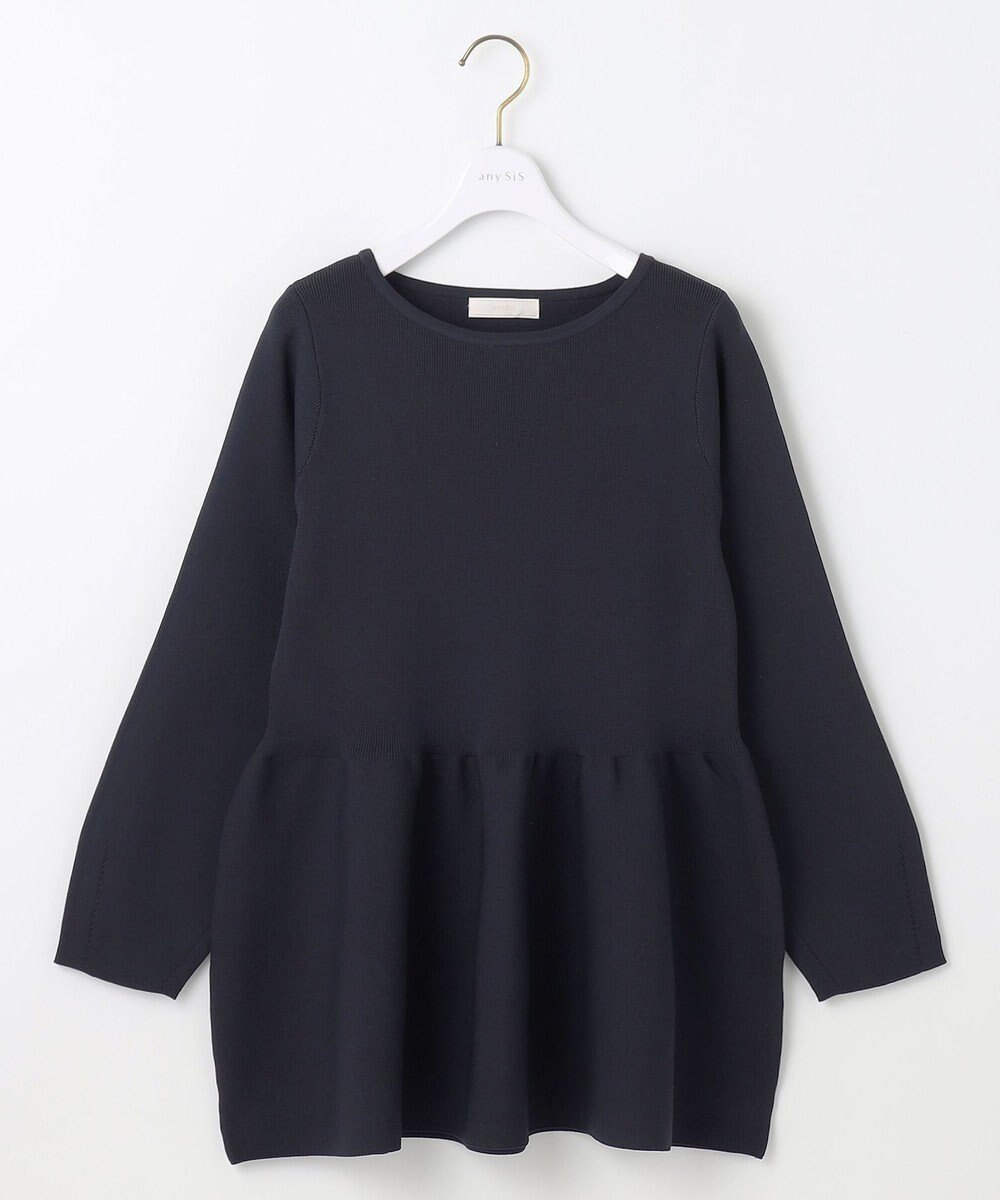 ANY SIS 【洗える】スポンディッシュペプラム ニット 