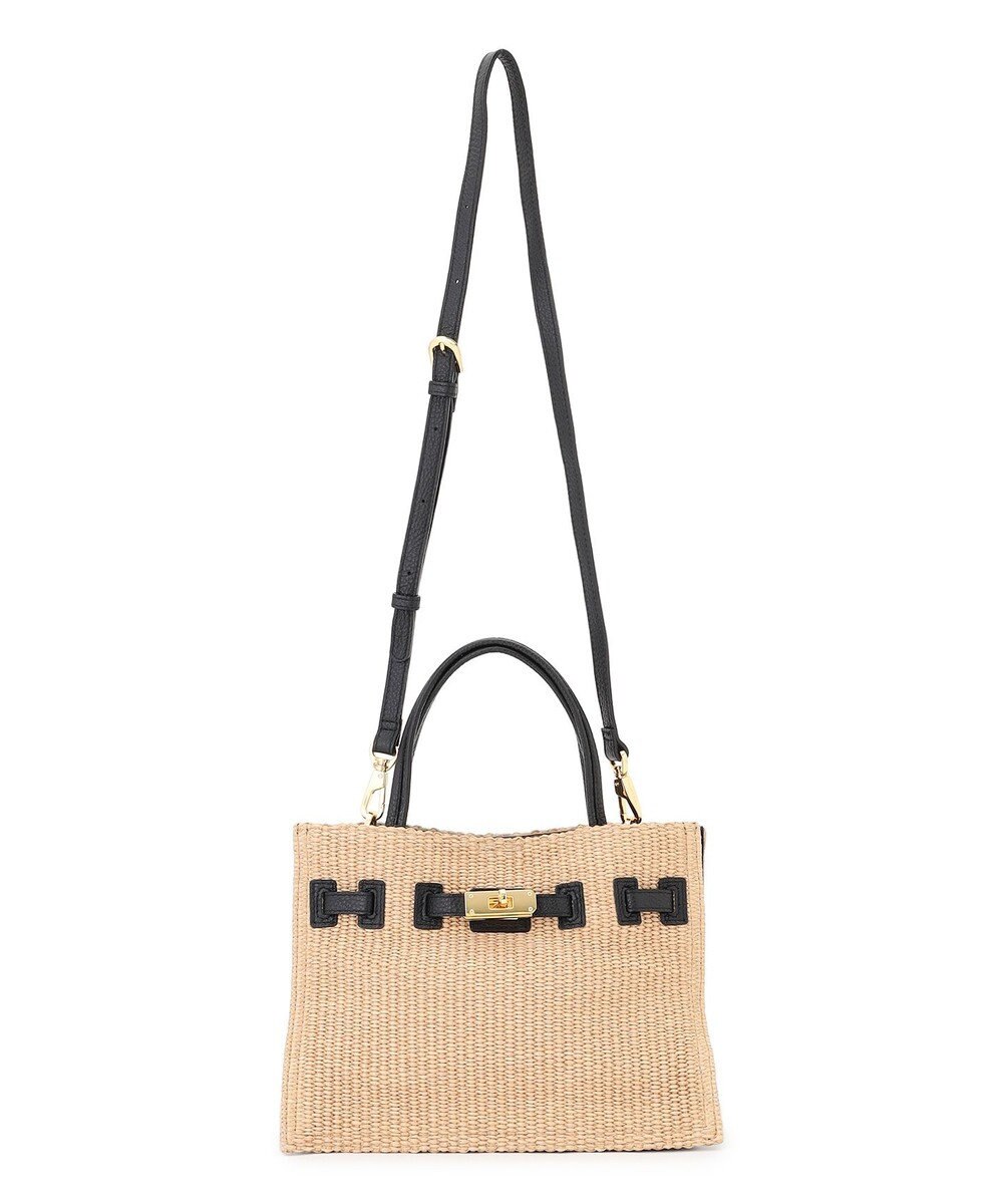 23区 【先行予約】VIOLAd'ORO イタリアンラフィアシート ベルトデザイン 2WAYトートバッグ 