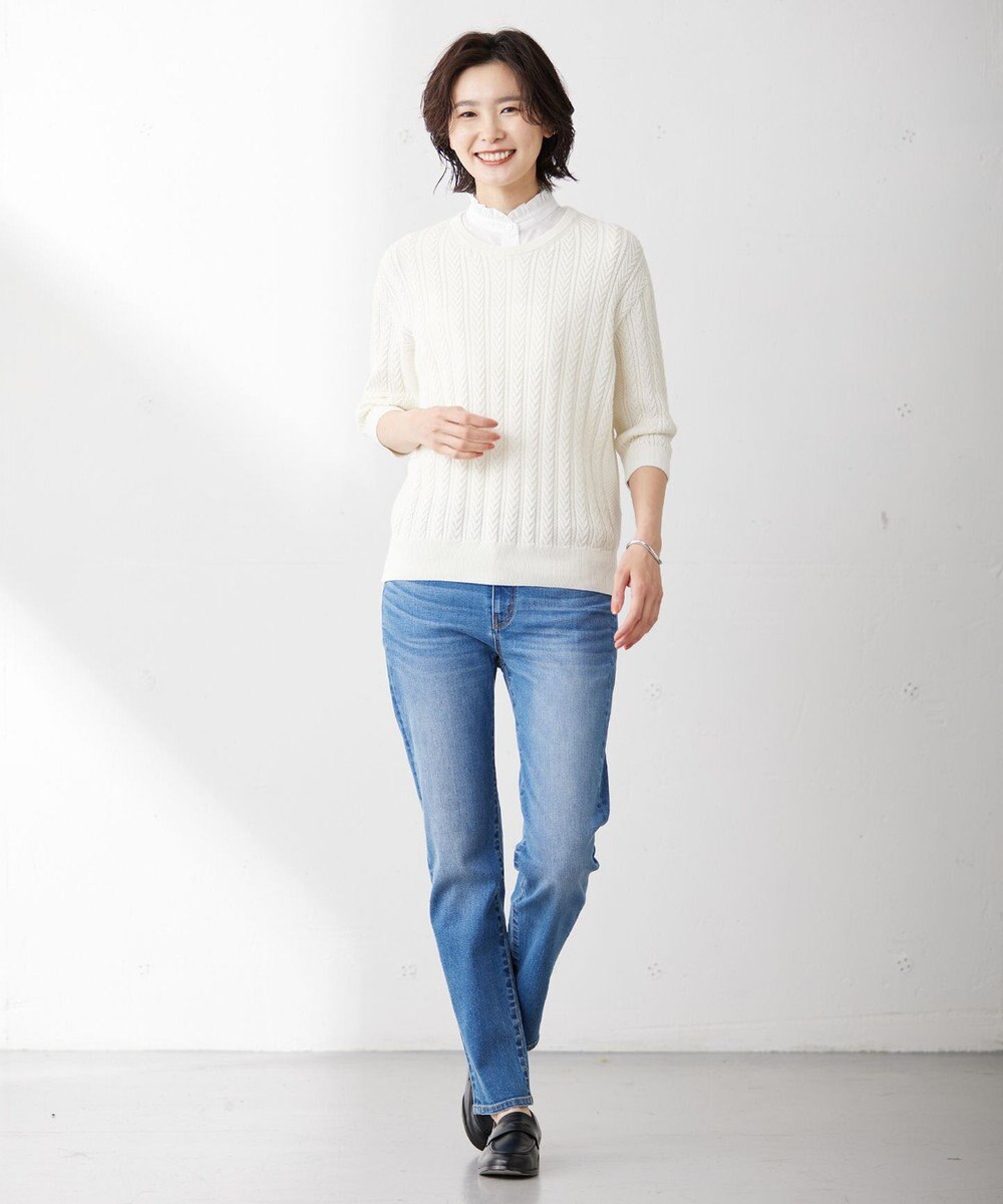 J.PRESS LADIES 【洗える】BASIC STRETCH DENIM スキニー パンツ 