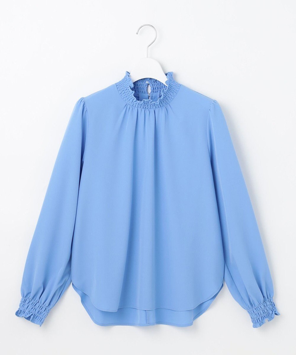 Feroux 【洗える】スタンドネックブラウス 