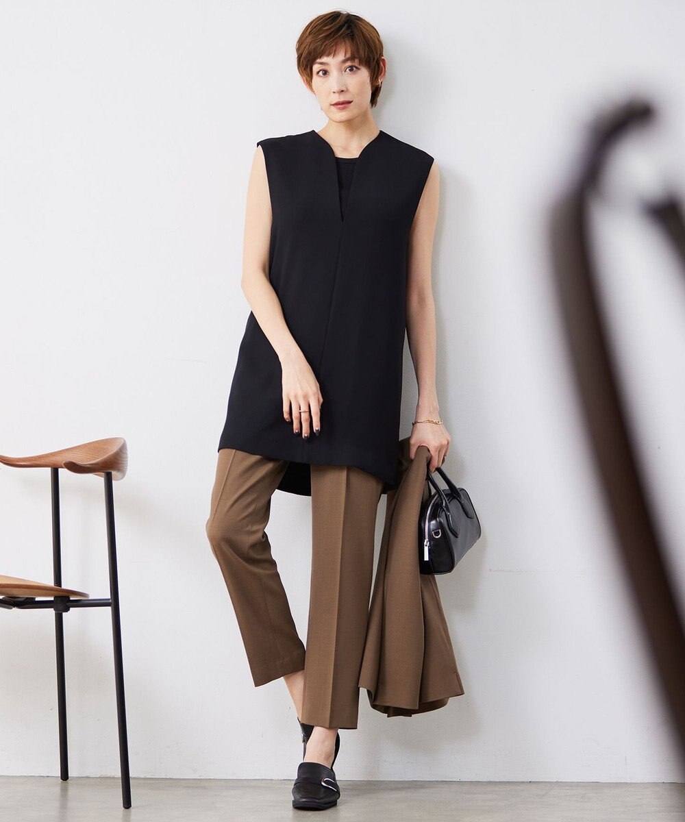 ICB L 【WEB限定カラーあり・洗える】 ライトダブルクロス べスト 