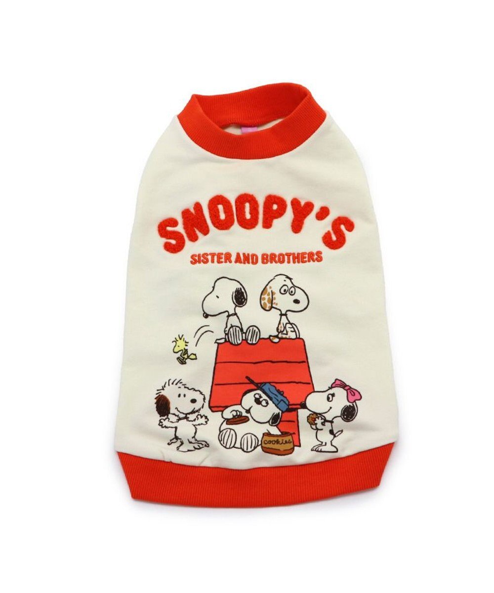 PET PARADISE スヌーピー 兄弟集合柄 トレーナー 白【中型犬】  【大型犬】 