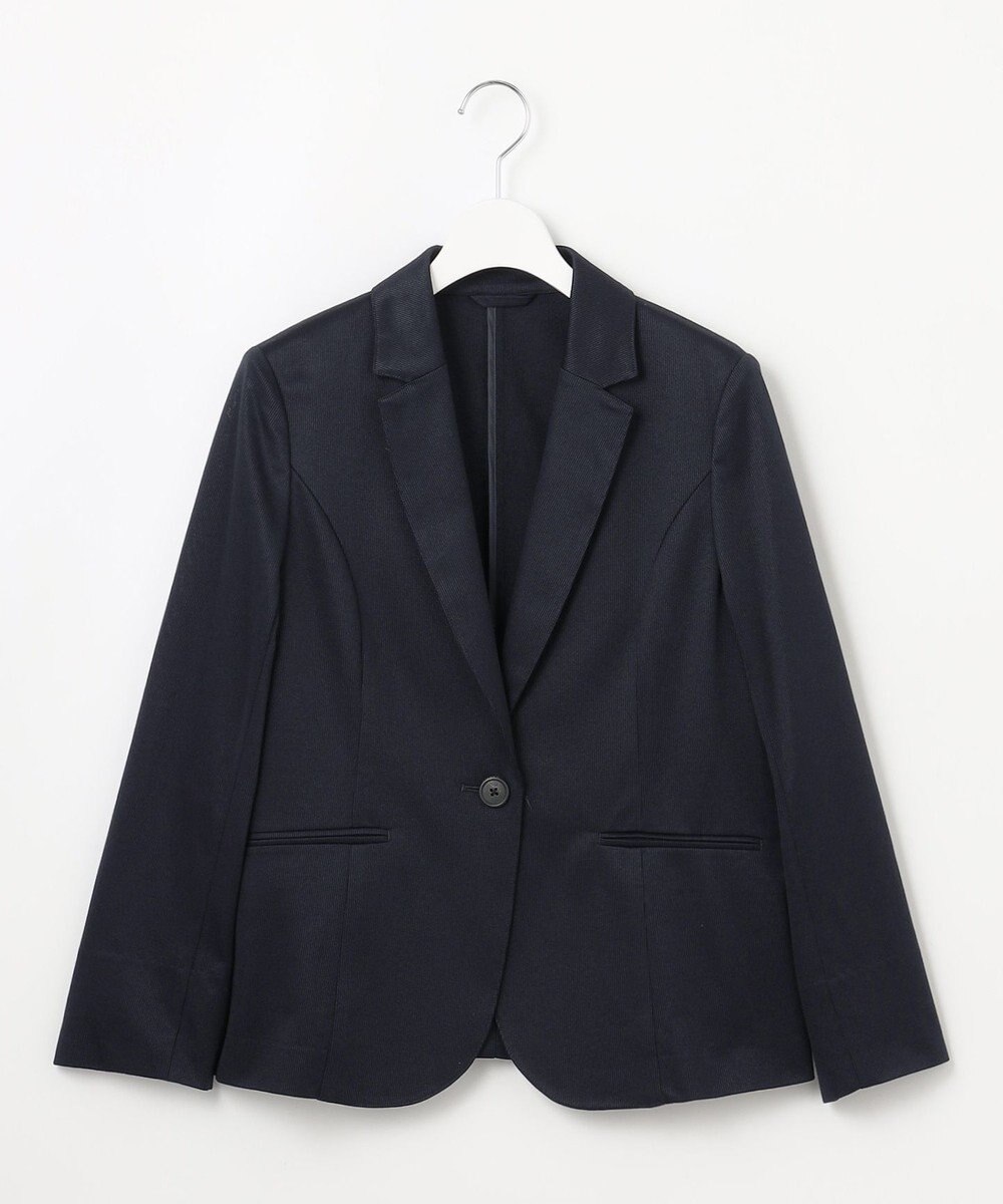 J.PRESS LADIES L 【洗える・吸水速乾】セオアルファピケストライプ テーラード ジャケット 