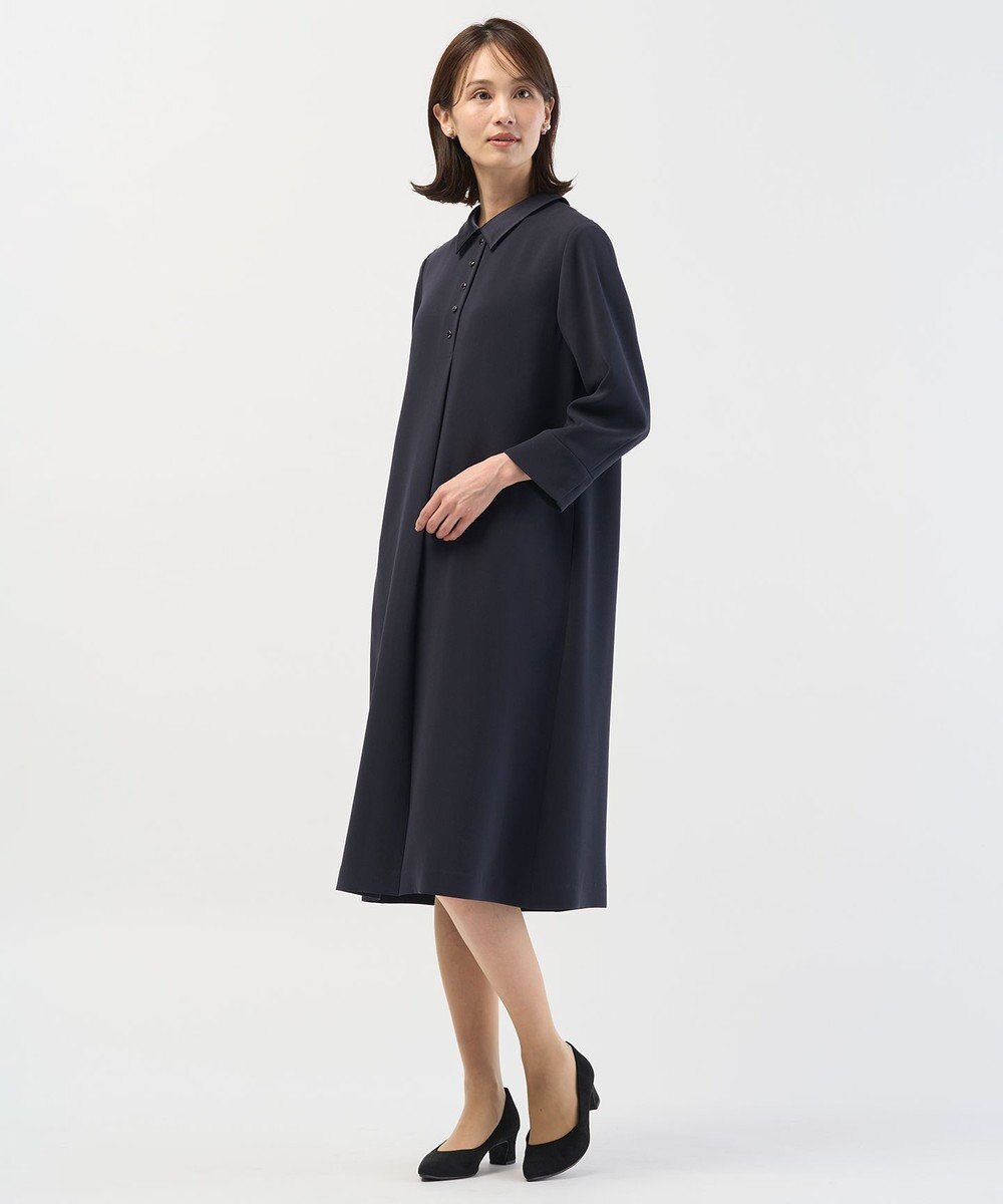 J.PRESS LADIES S 【2way】セラテリーダブルクロス 襟付き ワンピース 