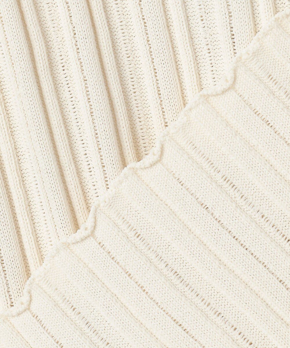 BEIGE， LABRADO / ランダムリブ Uネックニット 