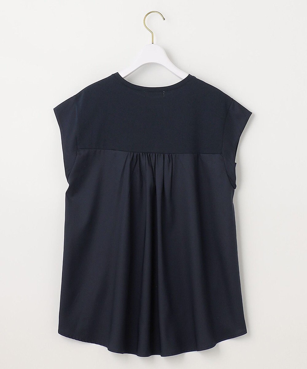 ANY SIS サテンコンビロゴ Tシャツ 