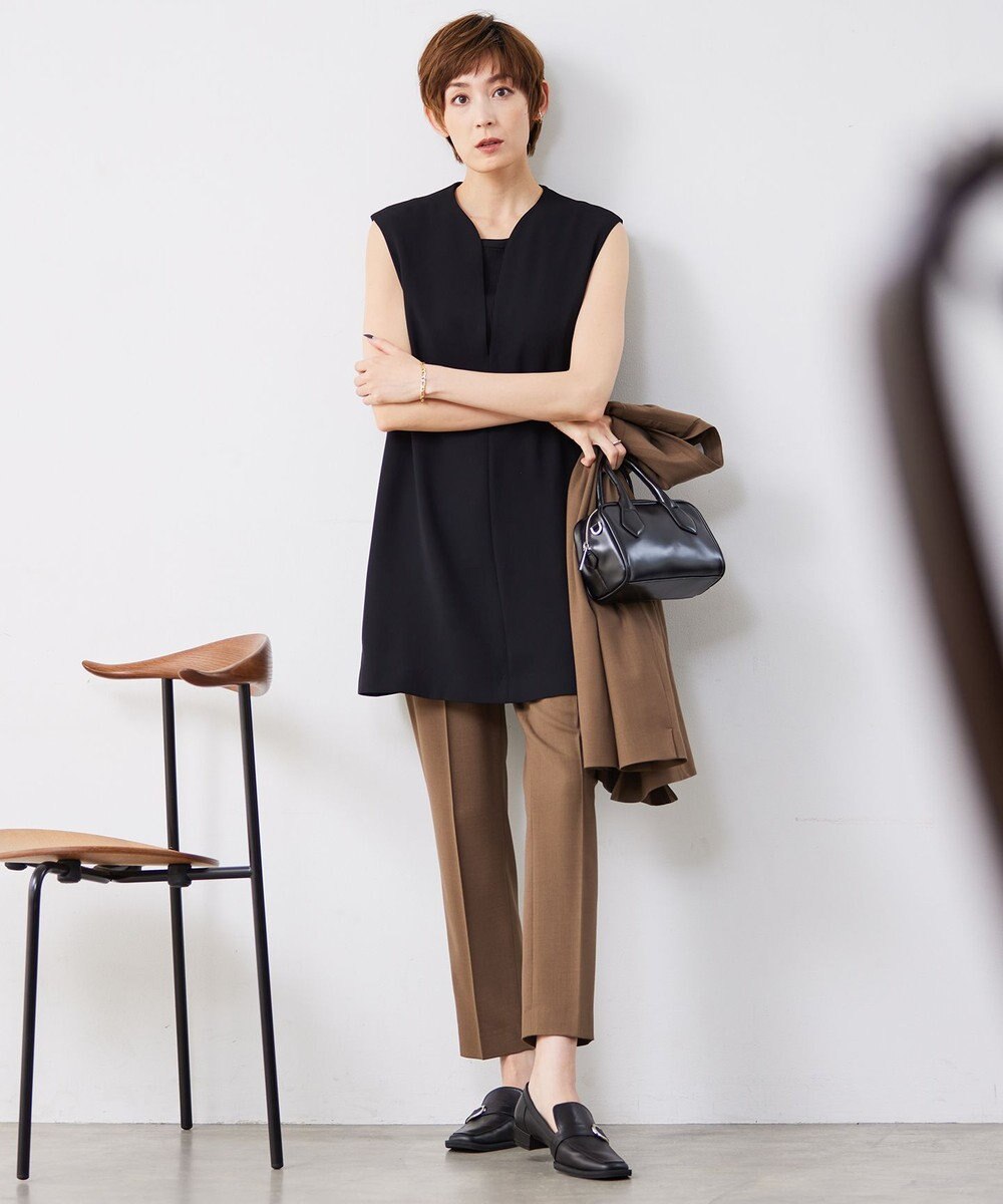 ICB L 【WEB限定カラーあり・洗える】 ライトダブルクロス べスト 