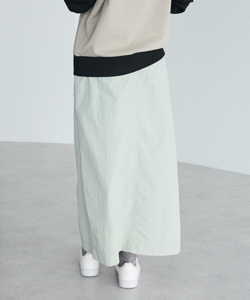 CRAFT STANDARD BOUTIQUE ナイロンダブルウエストIラインスカート 