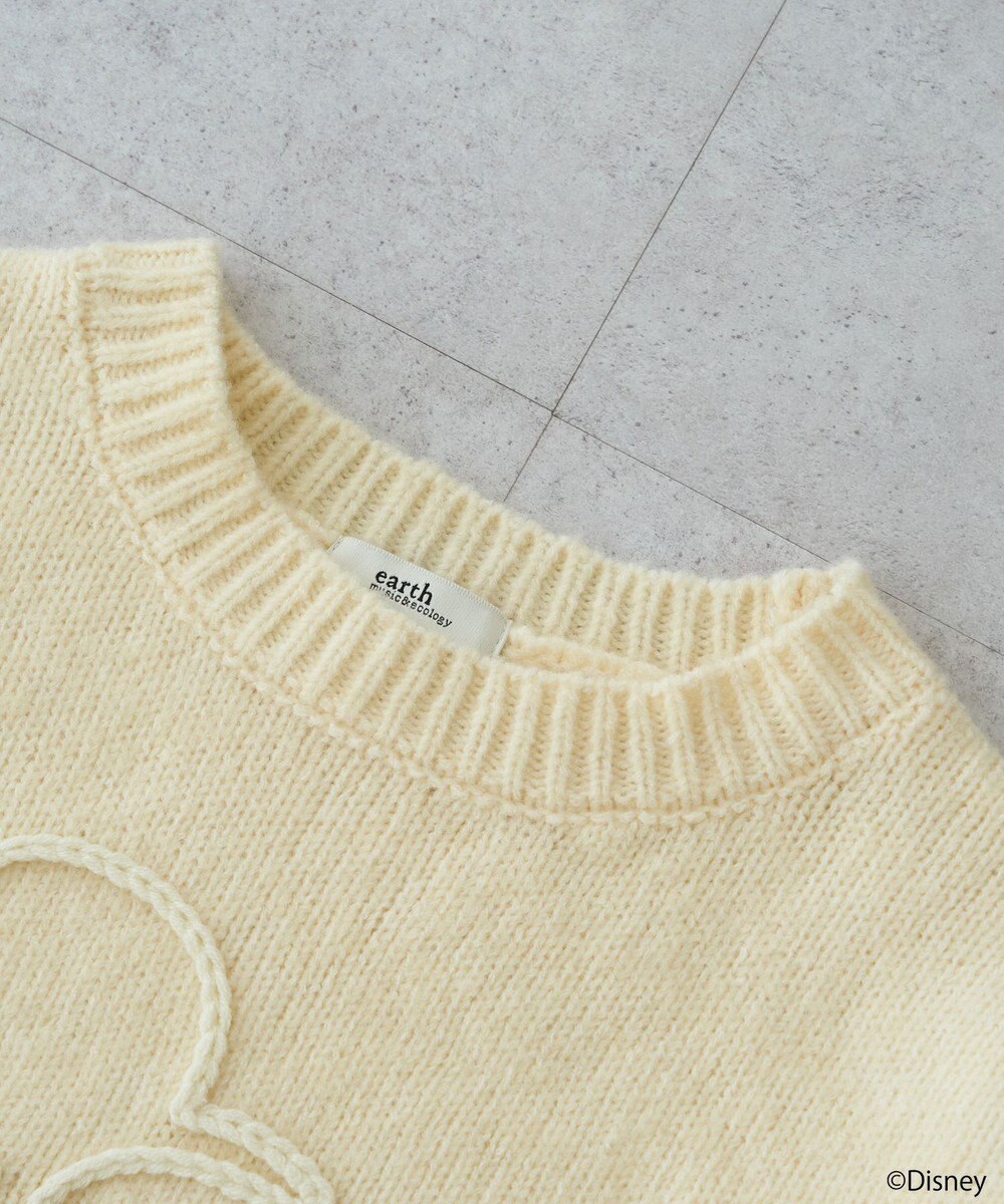 earth music&ecology 【予約】Disney/ミッキーコード刺繍ニットプルオーバー 